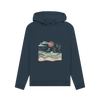 Sun and Birds Women's Pullover Organic Hoodie - Navy Blue
