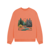 New Season Women's Oversized Fit Organic Sweatshirt - Apricot