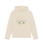 Oat printed hoody featuring a mountain scene