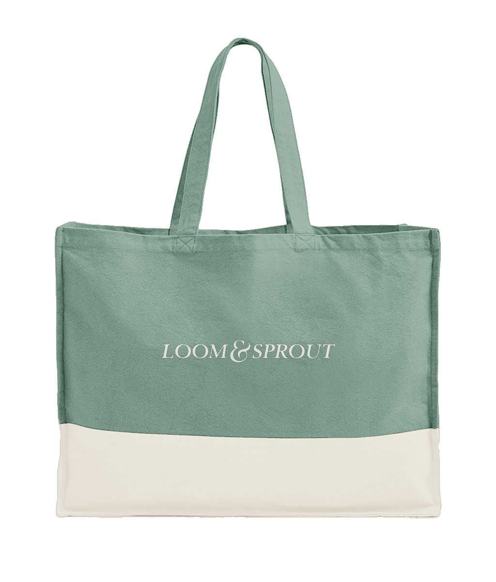 Organic Canvas Contrast Shopper | LOOM & SPROUT - Loom & Sprout