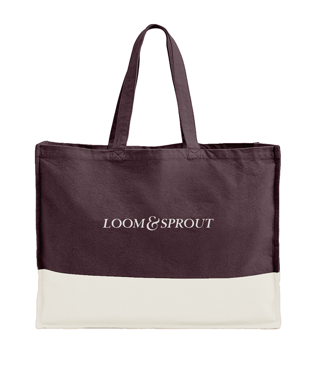 Organic Canvas Contrast Shopper | LOOM & SPROUT - Loom & Sprout