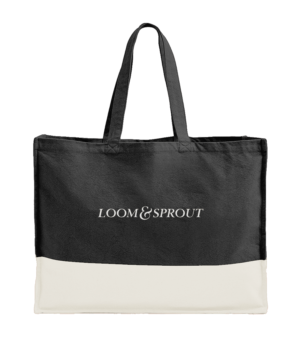 Organic Canvas Contrast Shopper | LOOM & SPROUT - Loom & Sprout