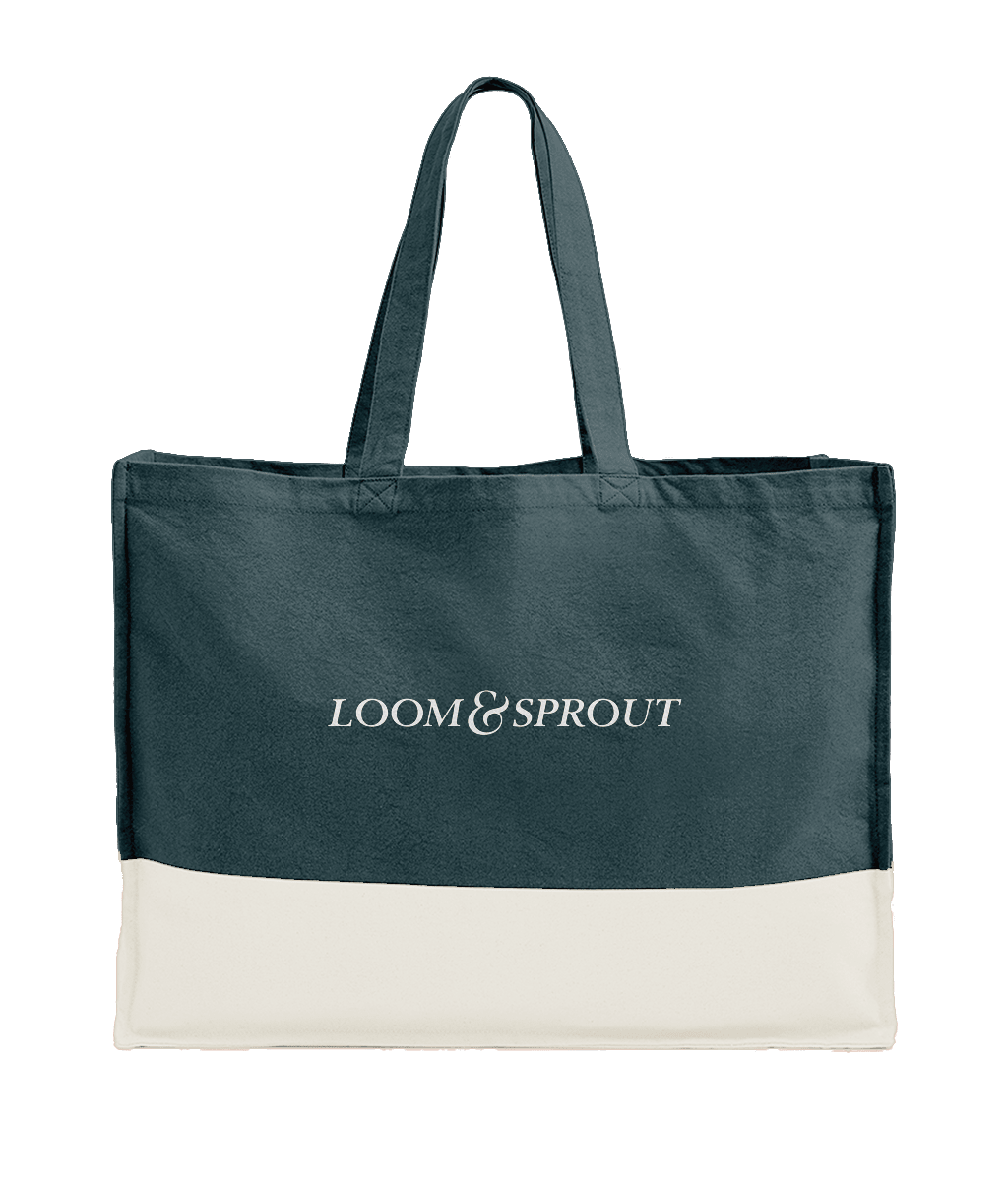 Organic Canvas Contrast Shopper | LOOM & SPROUT - Loom & Sprout