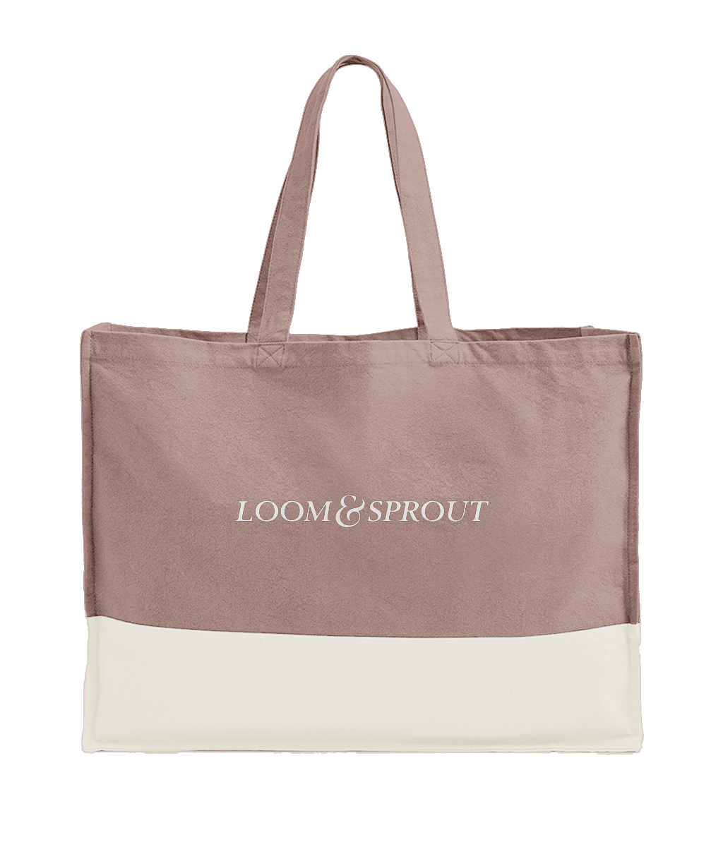 Organic Canvas Contrast Shopper | LOOM & SPROUT - Loom & Sprout