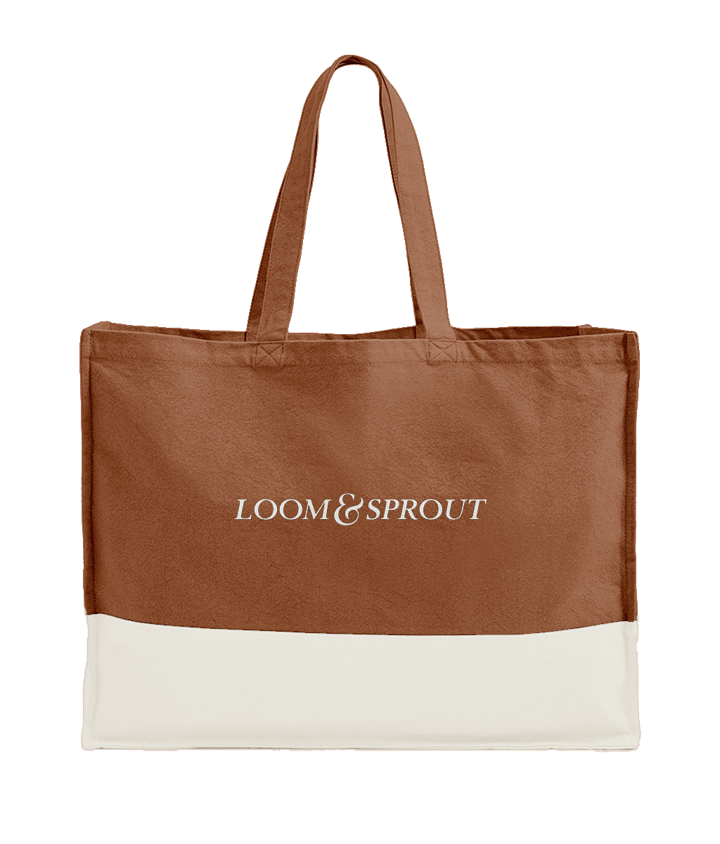 Organic Canvas Contrast Shopper | LOOM & SPROUT - Loom & Sprout