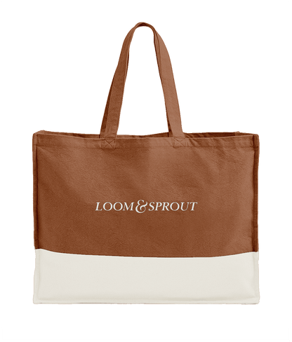 Organic Canvas Contrast Shopper | LOOM & SPROUT - Loom & Sprout