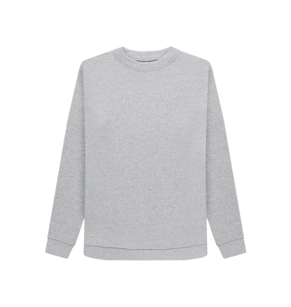 Light Heather Women's Crewneck Organic Jumpers