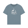 Sail Away Women's Oversized Organic T-Shirt - Stone Blue