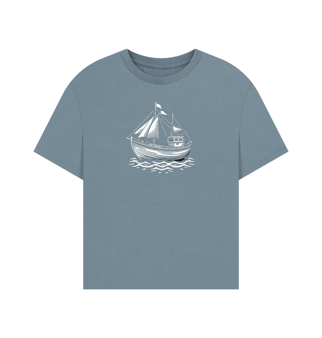 Sail Away Women's Oversized Organic T-Shirt - Loom & Sprout