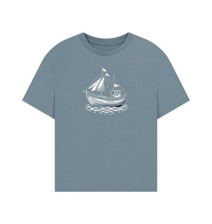 Sail Away Women's Oversized Organic T-Shirt - Loom & Sprout