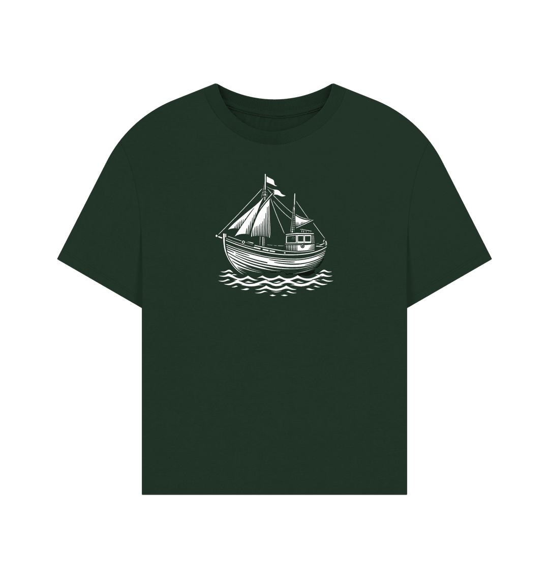 Sail Away Women's Oversized Organic T-Shirt - Loom & Sprout