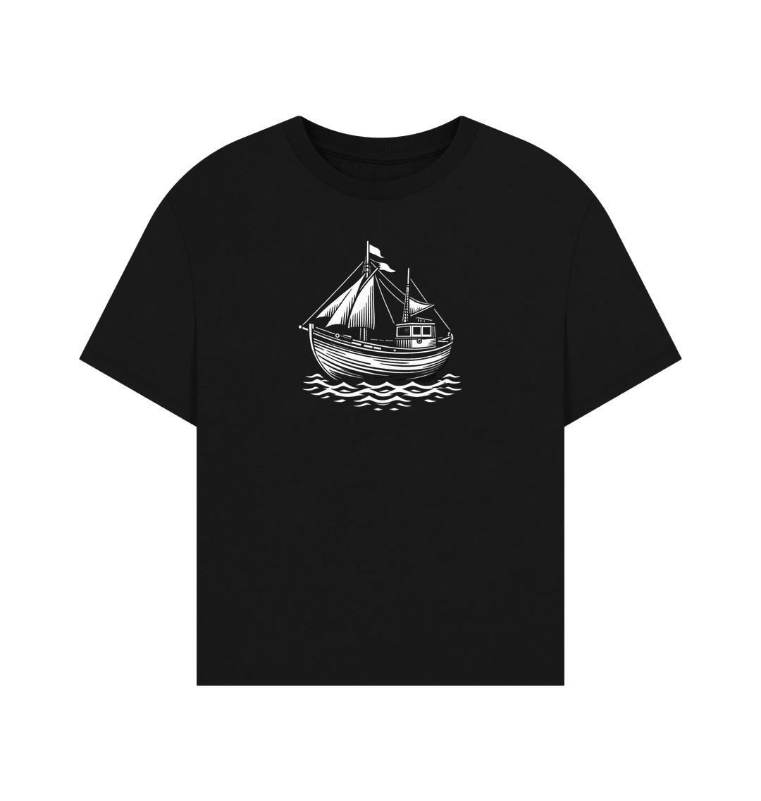 Sail Away Women's Oversized Organic T-Shirt - Loom & Sprout