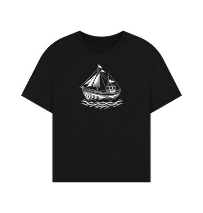 Sail Away Women's Oversized Organic T-Shirt - Loom & Sprout
