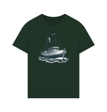 Sailing Boat Men's Oversized Organic T-Shirts - Loom & Sprout