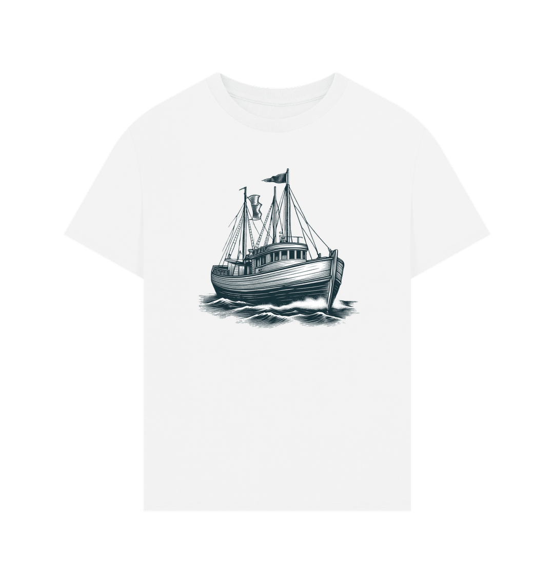 Sailing Boat Men's Oversized Organic T-Shirts - Loom & Sprout