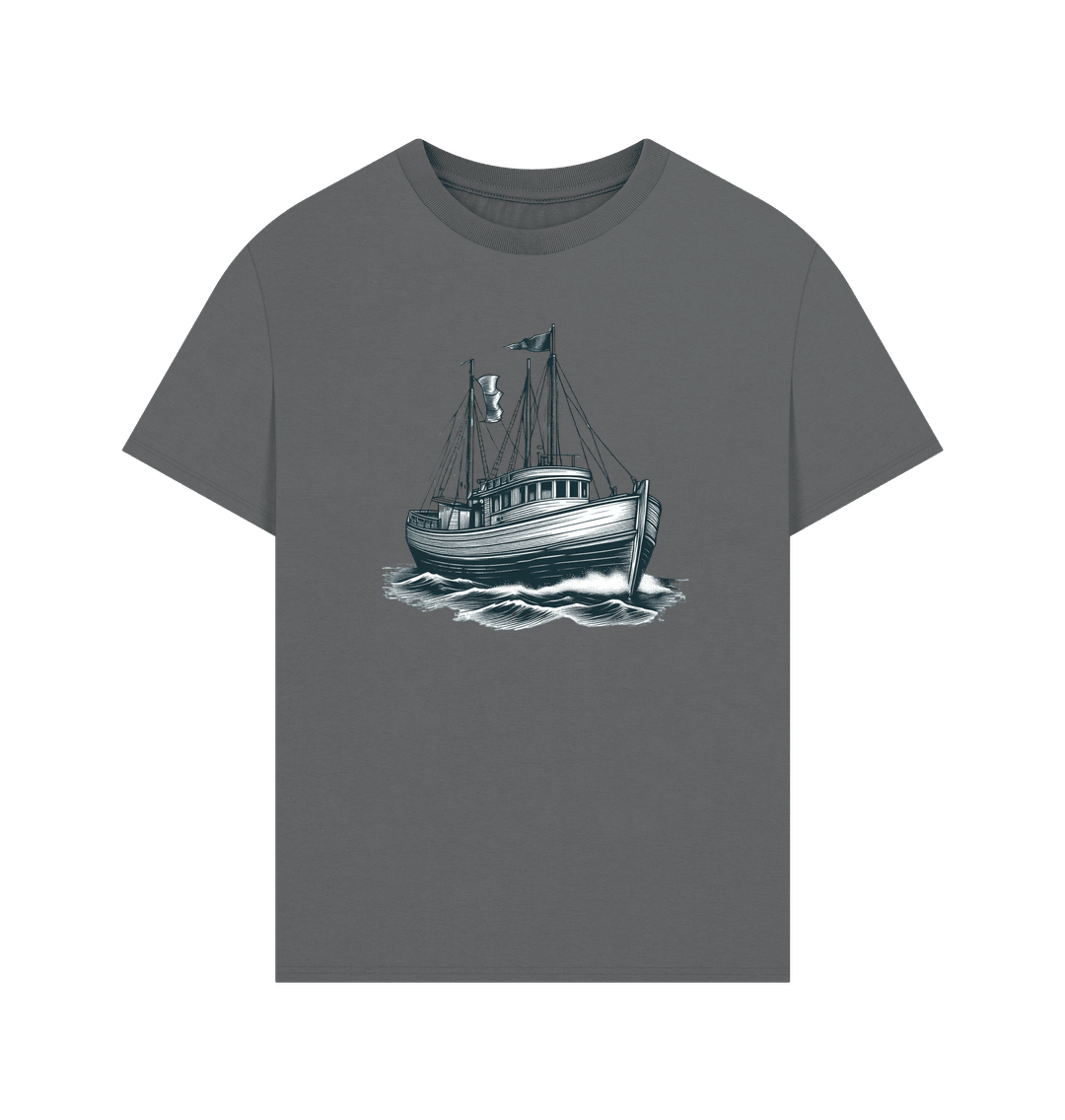 Sailing Boat Men's Oversized Organic T-Shirts - Loom & Sprout
