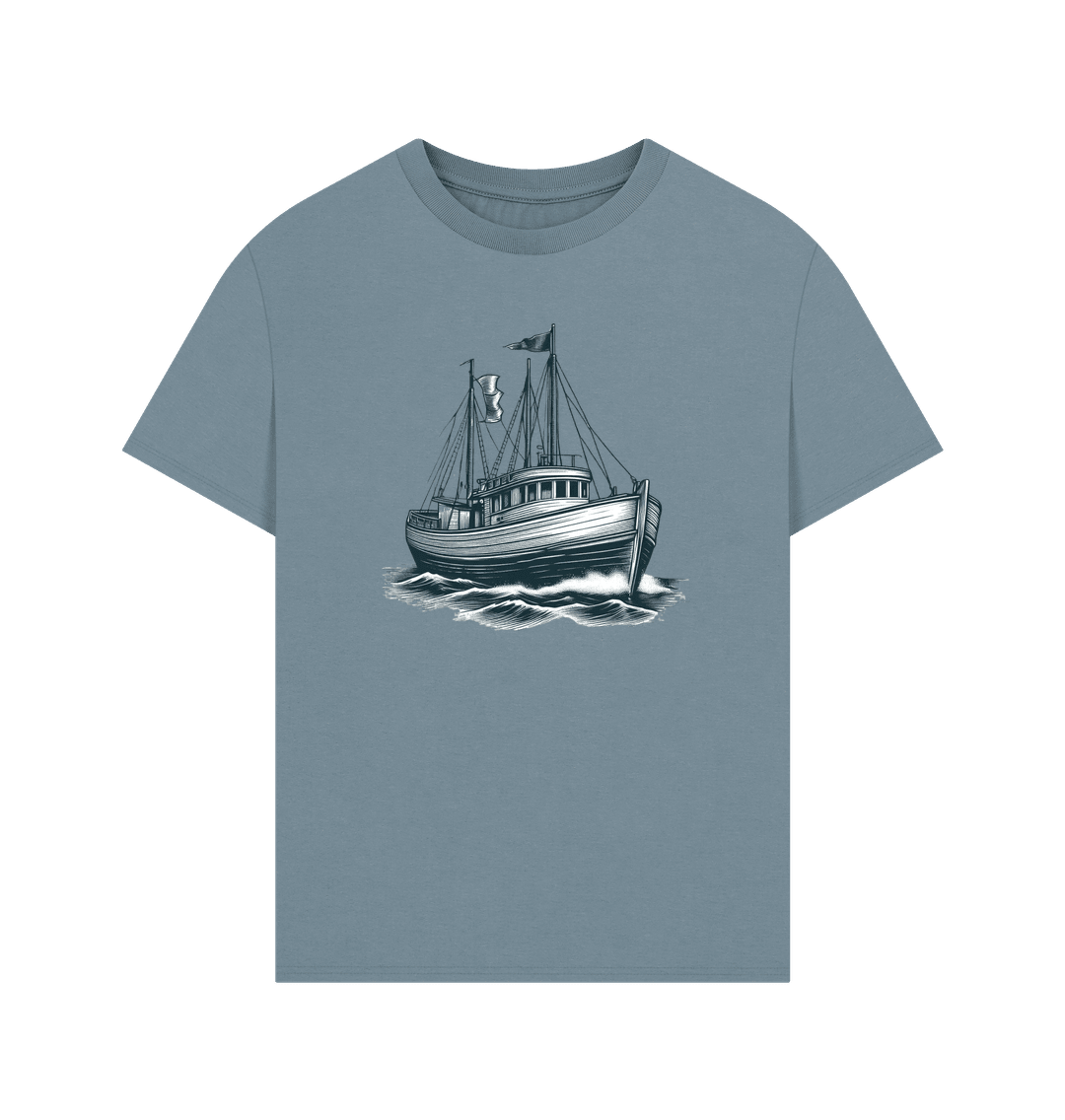 Sailing Boat Men's Oversized Organic T-Shirts - Loom & Sprout