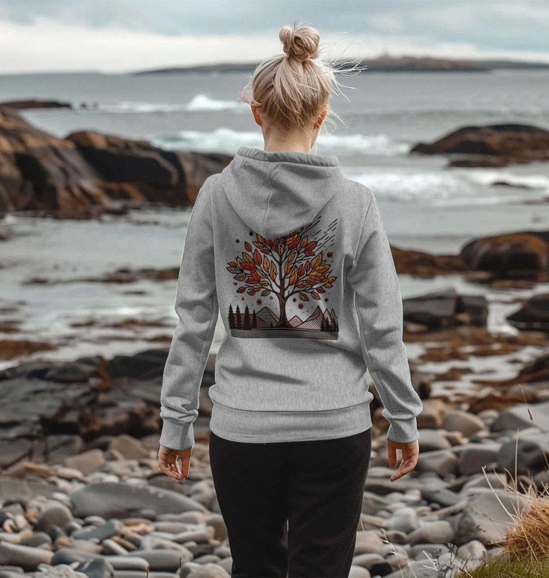 Seasons Leaves Women's Pullover Organic Hoodie - Loom & Sprout