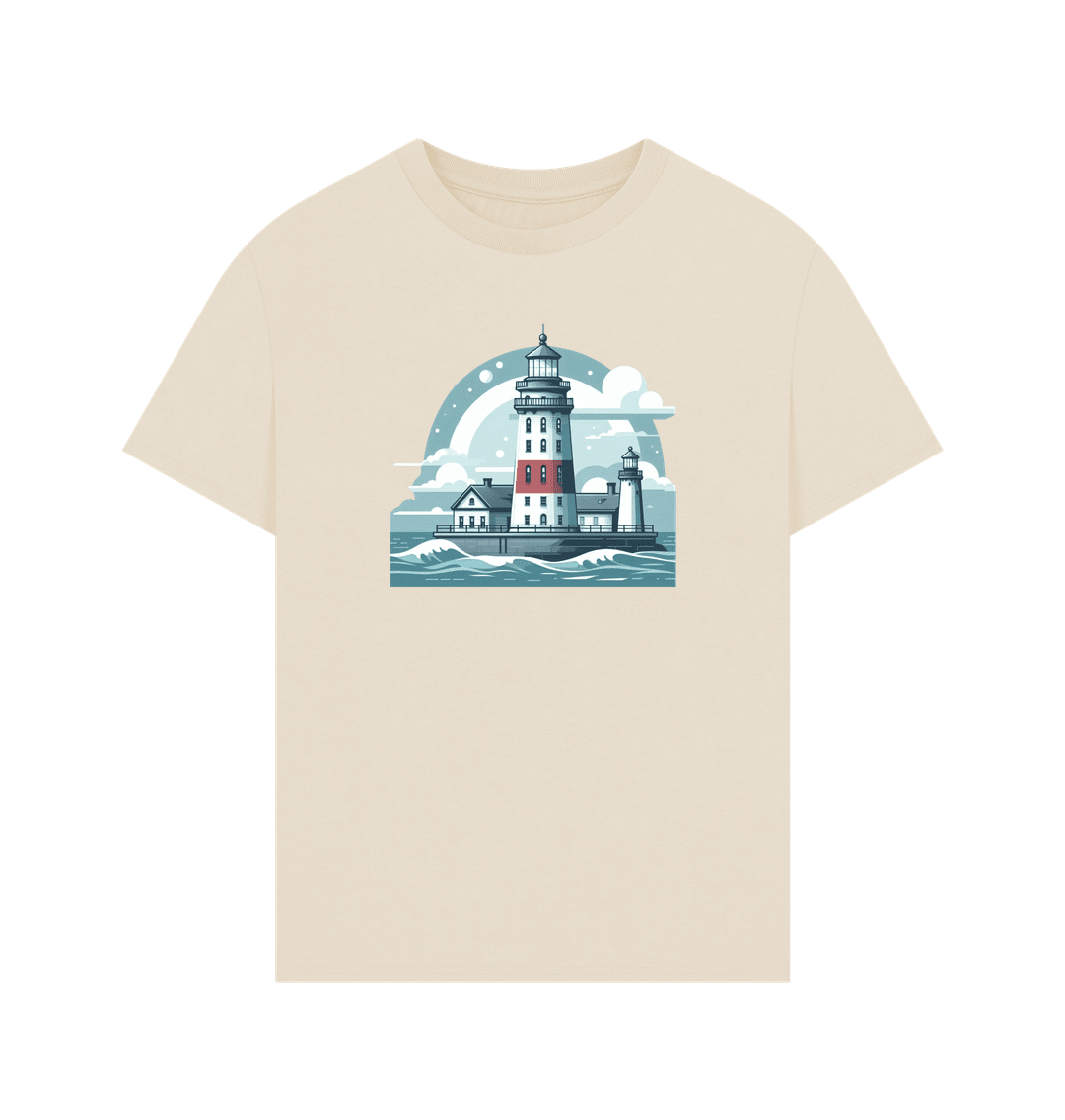 Shining Lighthouse Men's Oversized Organic T-Shirts - Loom & Sprout