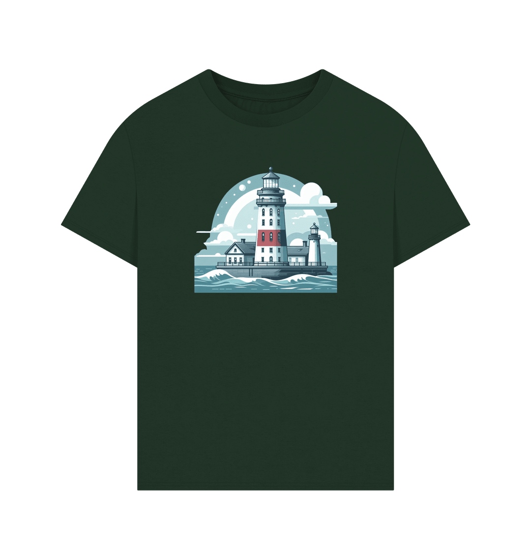 Shining Lighthouse Men's Oversized Organic T-Shirts - Loom & Sprout