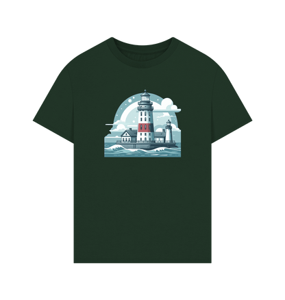 Shining Lighthouse Men's Oversized Organic T-Shirts - Loom & Sprout