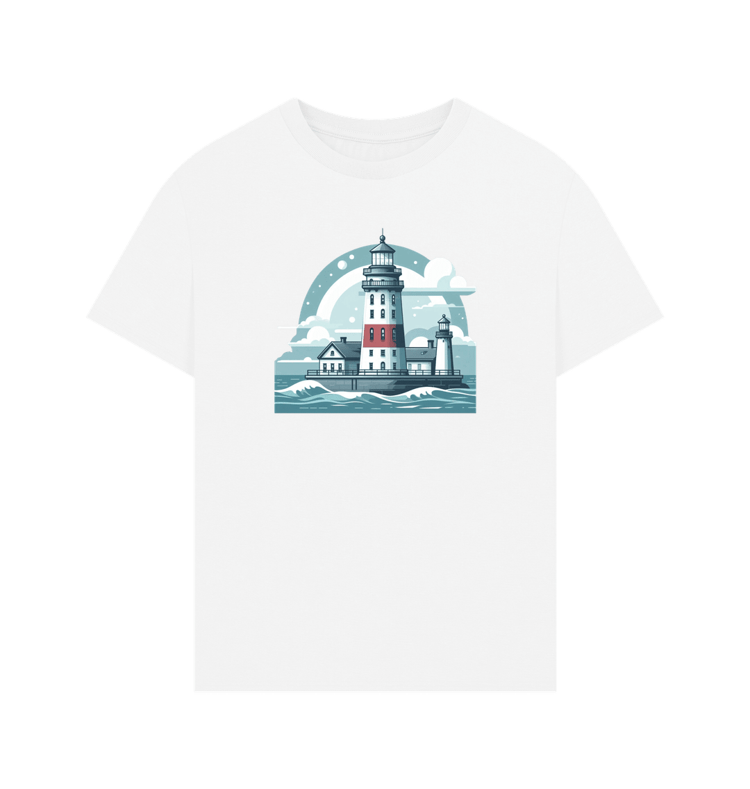 Shining Lighthouse Men's Oversized Organic T-Shirts - Loom & Sprout