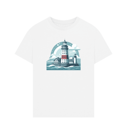Shining Lighthouse Men's Oversized Organic T-Shirts - Loom & Sprout