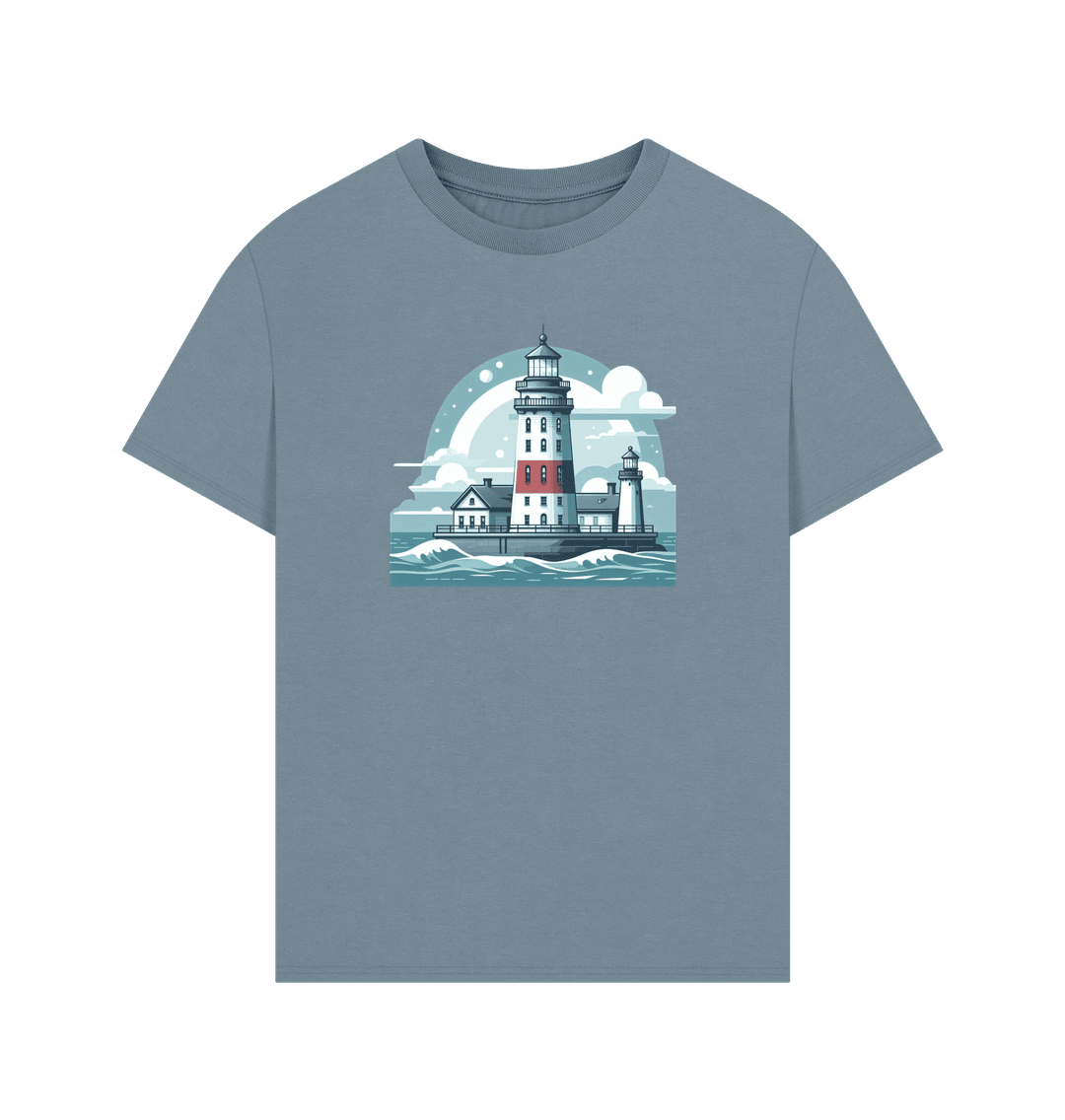 Shining Lighthouse Men's Oversized Organic T-Shirts - Loom & Sprout