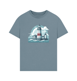 Shining Lighthouse Men's Oversized Organic T-Shirts - Loom & Sprout