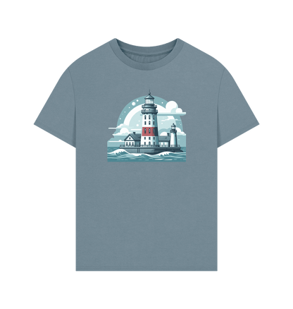 Shining Lighthouse Men's Oversized Organic T-Shirts - Loom & Sprout