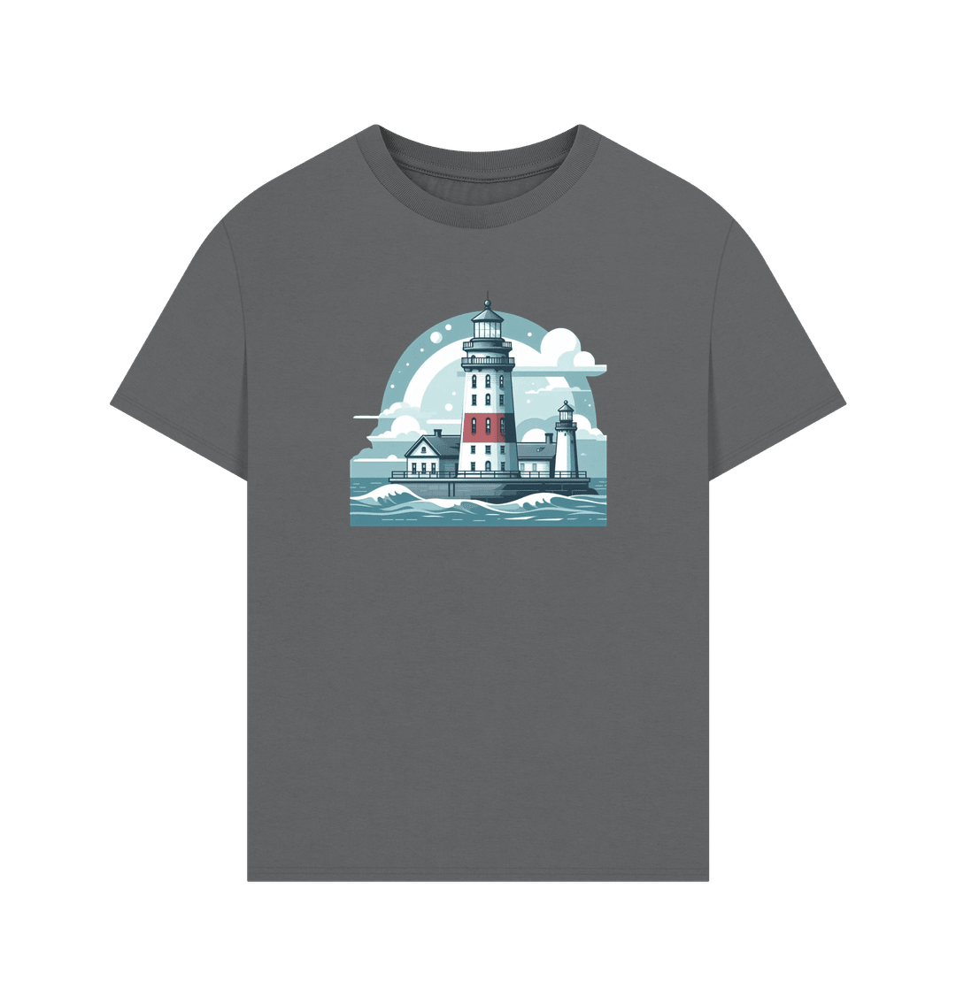 Shining Lighthouse Men's Oversized Organic T-Shirts - Loom & Sprout