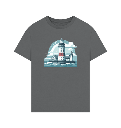 Shining Lighthouse Men's Oversized Organic T-Shirts - Loom & Sprout