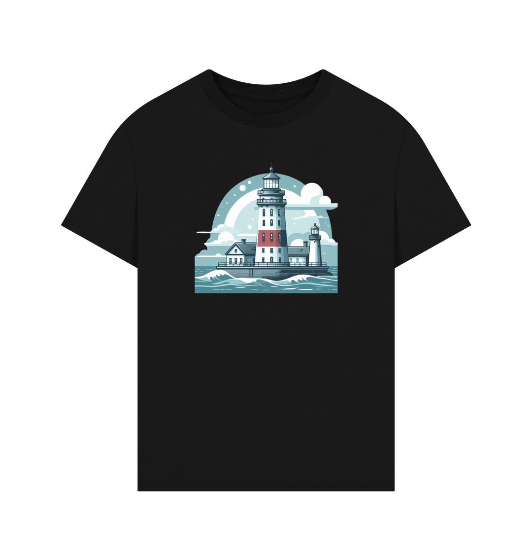 Shining Lighthouse Men's Oversized Organic T-Shirts - Loom & Sprout