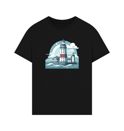 Shining Lighthouse Men's Oversized Organic T-Shirts - Loom & Sprout
