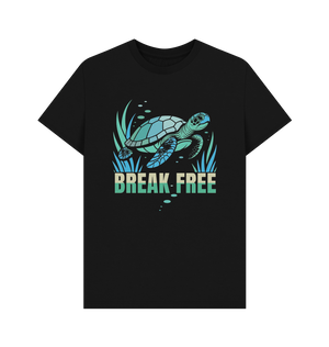 Showcasing a Turtle Graphic With The Motivational Text "break Free,"