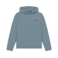 Stone blue printed hoody "stronger than ever," showcasing a comfortable and stylish design.