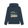 Sun and Birds Women's Pullover Organic Hoodie - Navy Blue