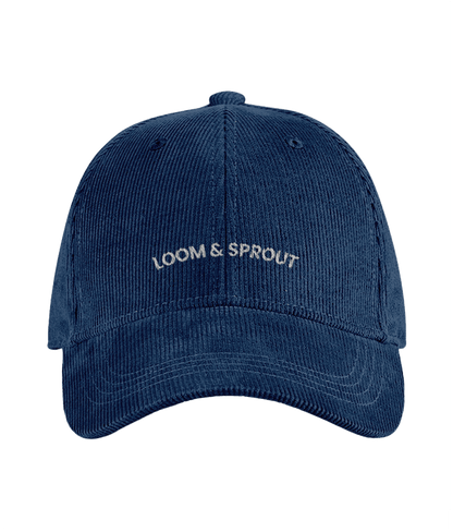 Sustainable Organic Cord Baseball Cap | Minimalist L&S Embroidery - Loom & Sprout