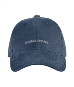 Sustainable Organic Cord Baseball Cap | Minimalist L&S Embroidery - Loom & Sprout