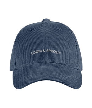 Sustainable Organic Cord Baseball Cap | Minimalist L&S Embroidery - Loom & Sprout