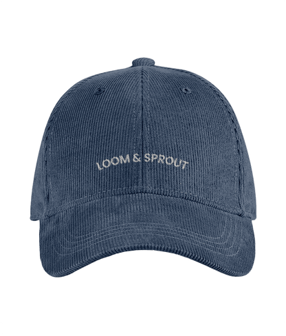 Sustainable Organic Cord Baseball Cap | Minimalist L&S Embroidery - Loom & Sprout