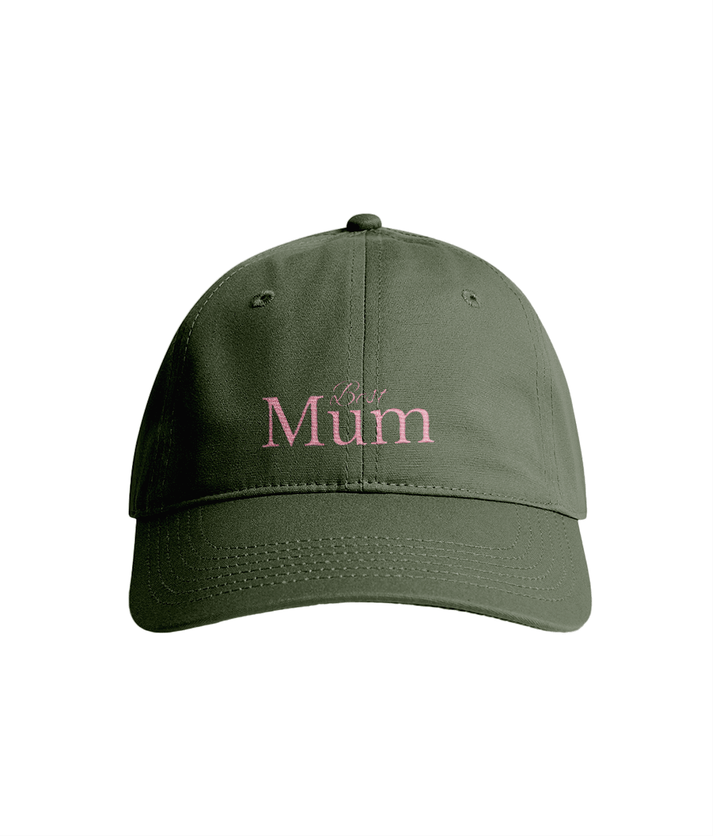 Sustainable Organic Cotton 6 - Panel Cap | Minimalist Best Mum Embroidery - Loom & Sprout