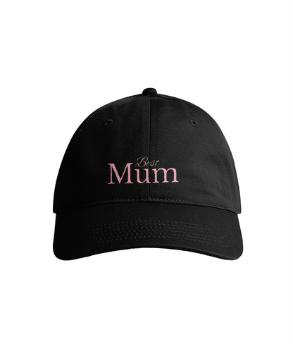 Sustainable Organic Cotton 6 - Panel Cap | Minimalist Best Mum Embroidery - Loom & Sprout