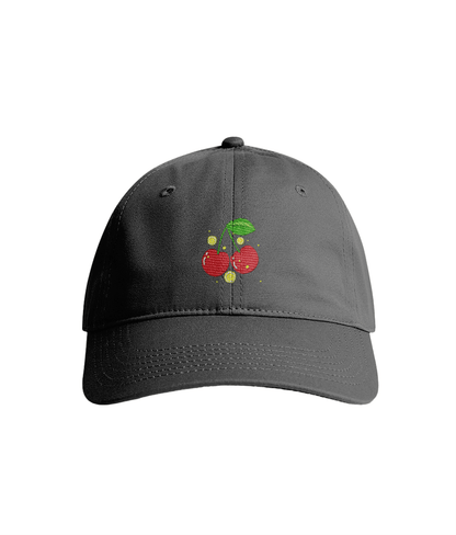 Sustainable Organic Cotton 6 - Panel Cap | Minimalist Cherry Embroidery - Loom & Sprout