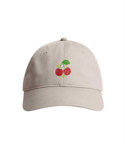 Sustainable Organic Cotton 6 - Panel Cap | Minimalist Cherry Embroidery - Loom & Sprout