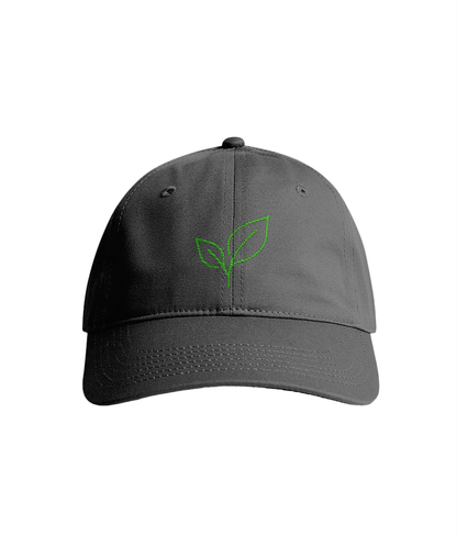 Sustainable Organic Cotton 6 - Panel Cap | Minimalist Leaf Embroidered Hat - Loom & Sprout