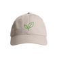 Sustainable Organic Cotton 6 - Panel Cap | Minimalist Leaf Embroidered Hat - Loom & Sprout