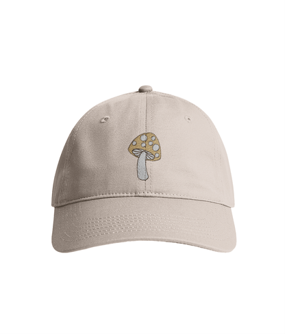 Sustainable Organic Cotton 6 - Panel Cap | Minimalist Mushroom Embroider - Loom & Sprout