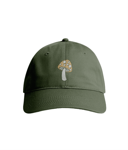 Sustainable Organic Cotton 6 - Panel Cap | Minimalist Mushroom Embroider - Loom & Sprout