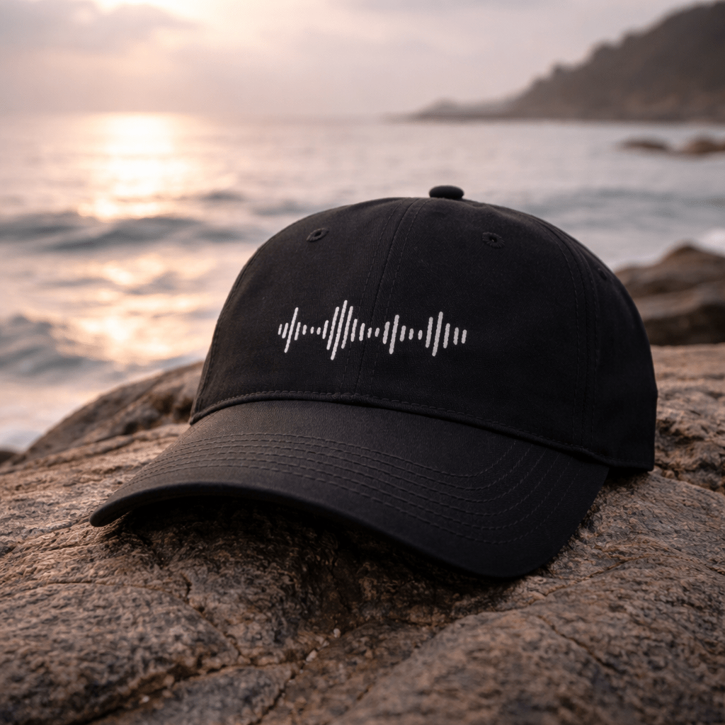 Sustainable Organic Cotton 6 - Panel Cap | Minimalist Music Note Embroidery - Loom & Sprout